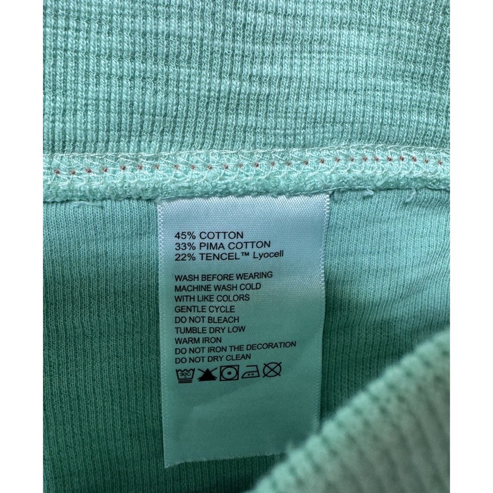 Tommy Bahama Green Heathered Lounge Set Crewneck Short Set Pima Women's M/L - Picture 3 of 9